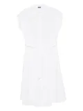 Kiton button-down belted shirt day dress - White