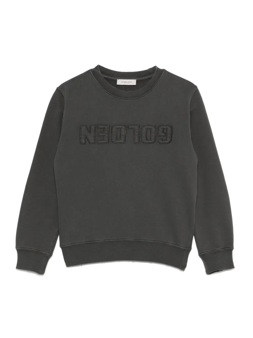 Golden Goose Kids Sweater met logo-reliëf Grijs