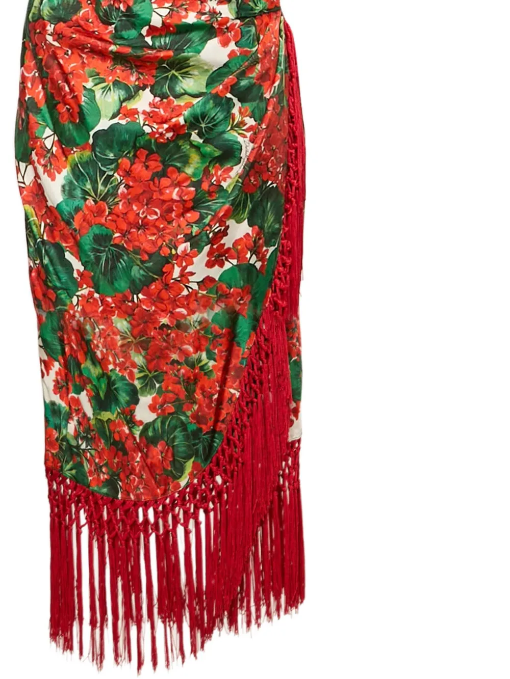 Dolce & Gabbana Pre-Owned Jurk met bloemenprint en kwastje - Rood