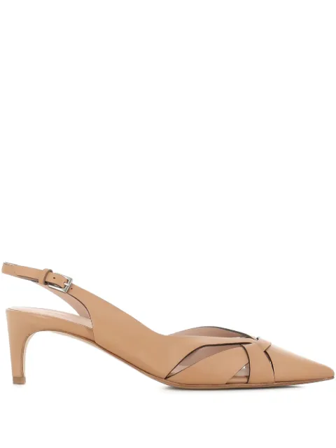 Del Carlo leather slingback pumps