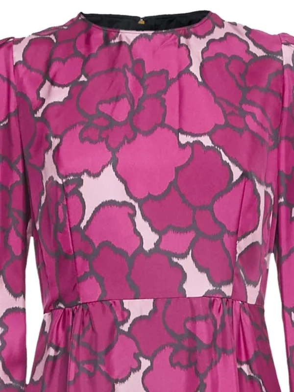 marc jacobs silk dress Marc Jacobs Runway Cross Strap Floral Silk Maxi Long Dress with Flower Belt 6