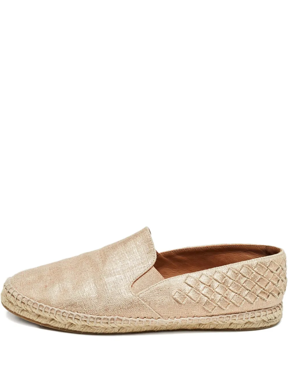 Pre-owned Bottega Veneta Intrecciato Espadrilles In Neutral
