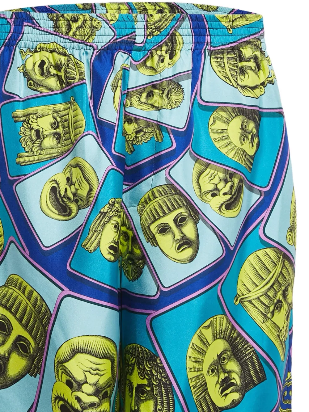 Versace Pre-Owned mask-motif silk shorts | Image 2