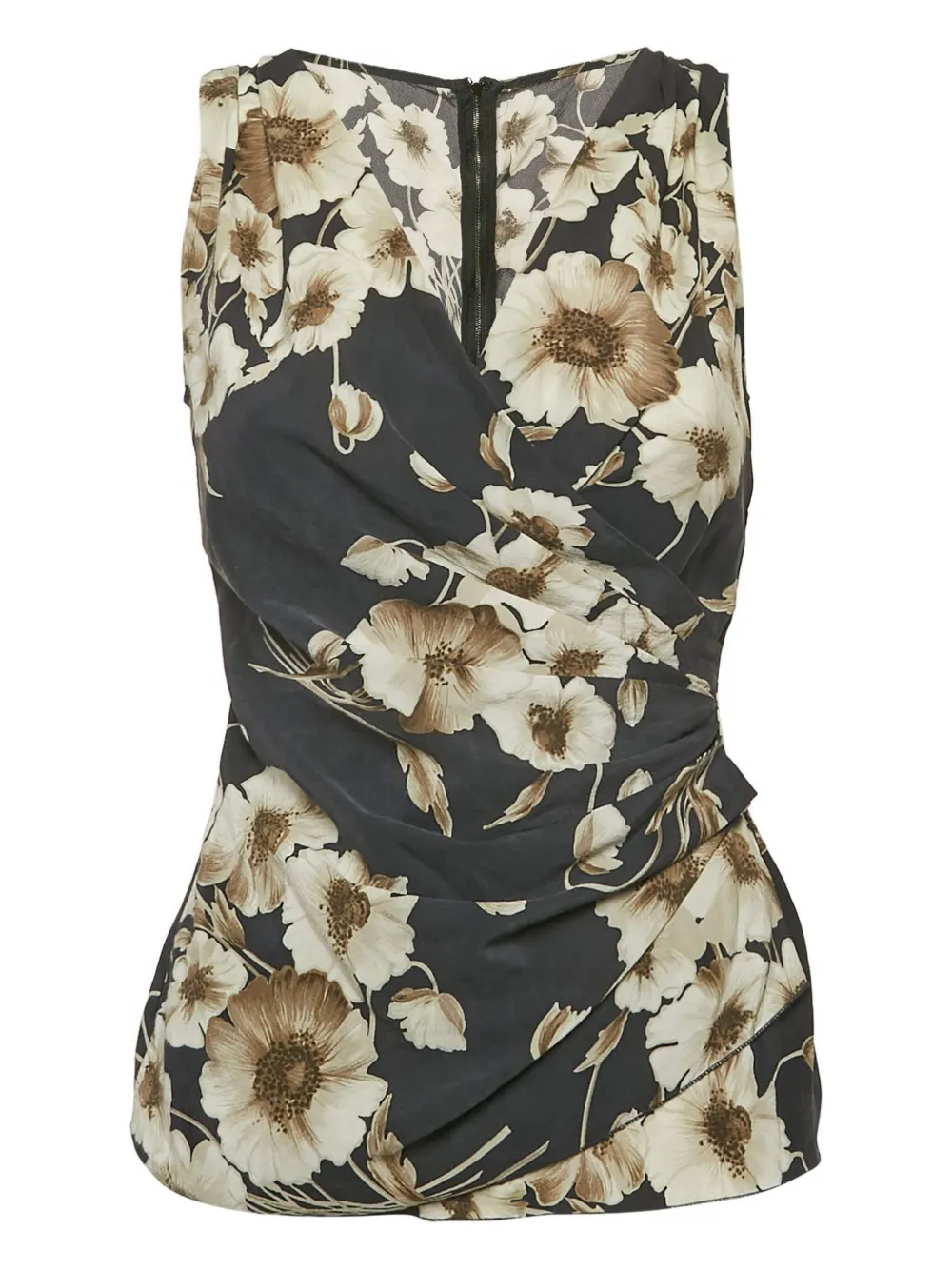 Dolce & Gabbana Pre-Owned floral drape top | Black | Image 1