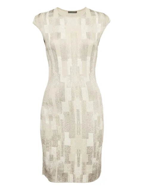 Alexander McQueen Pre-Owned metallic-knit mini dress