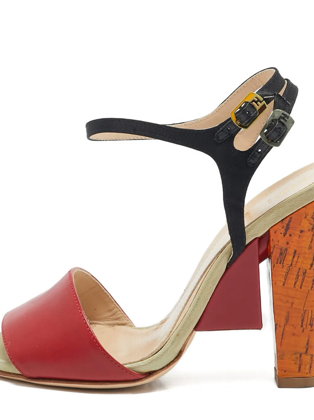 Fendi Pre-Owned 110 mm sandalen met gespdetail - Rood