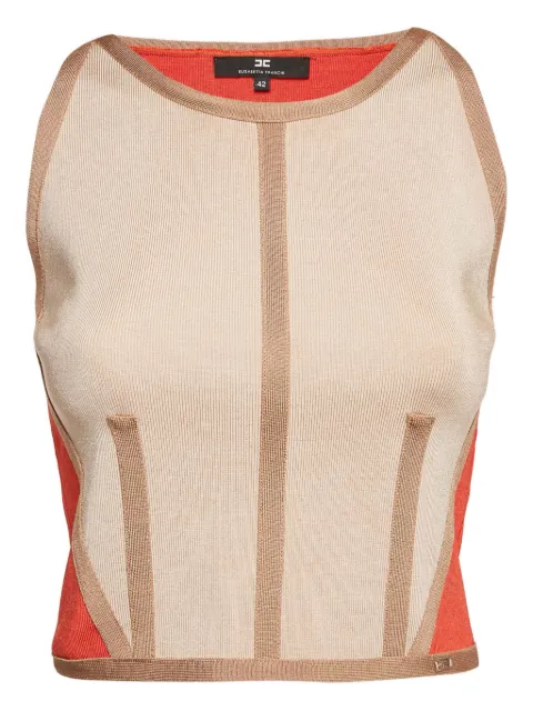 Elisabetta Franchi ribbed-knit crop top