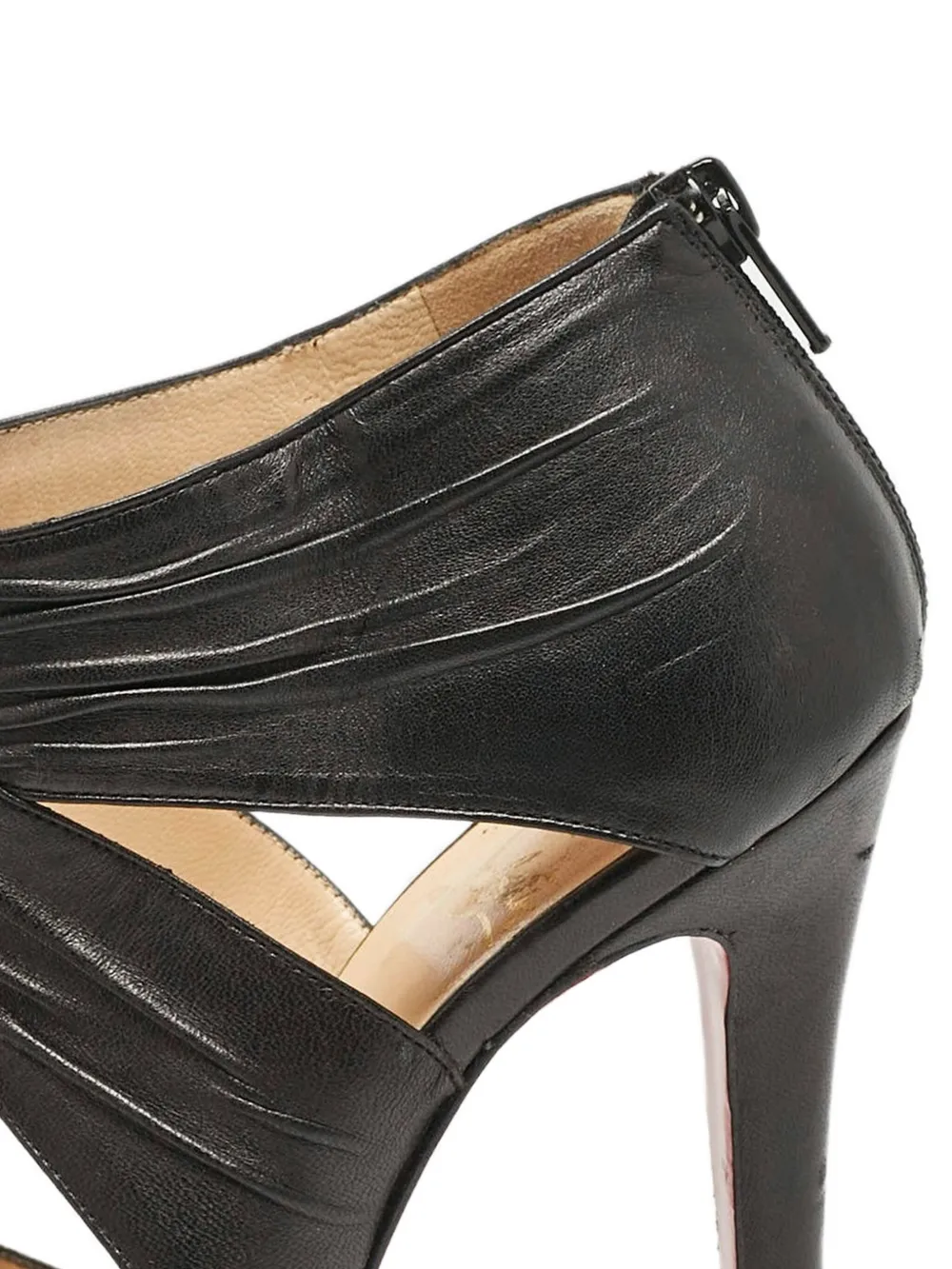 Christian Louboutin Pre-Owned 115 mm Bandra leren sandalen - Zwart