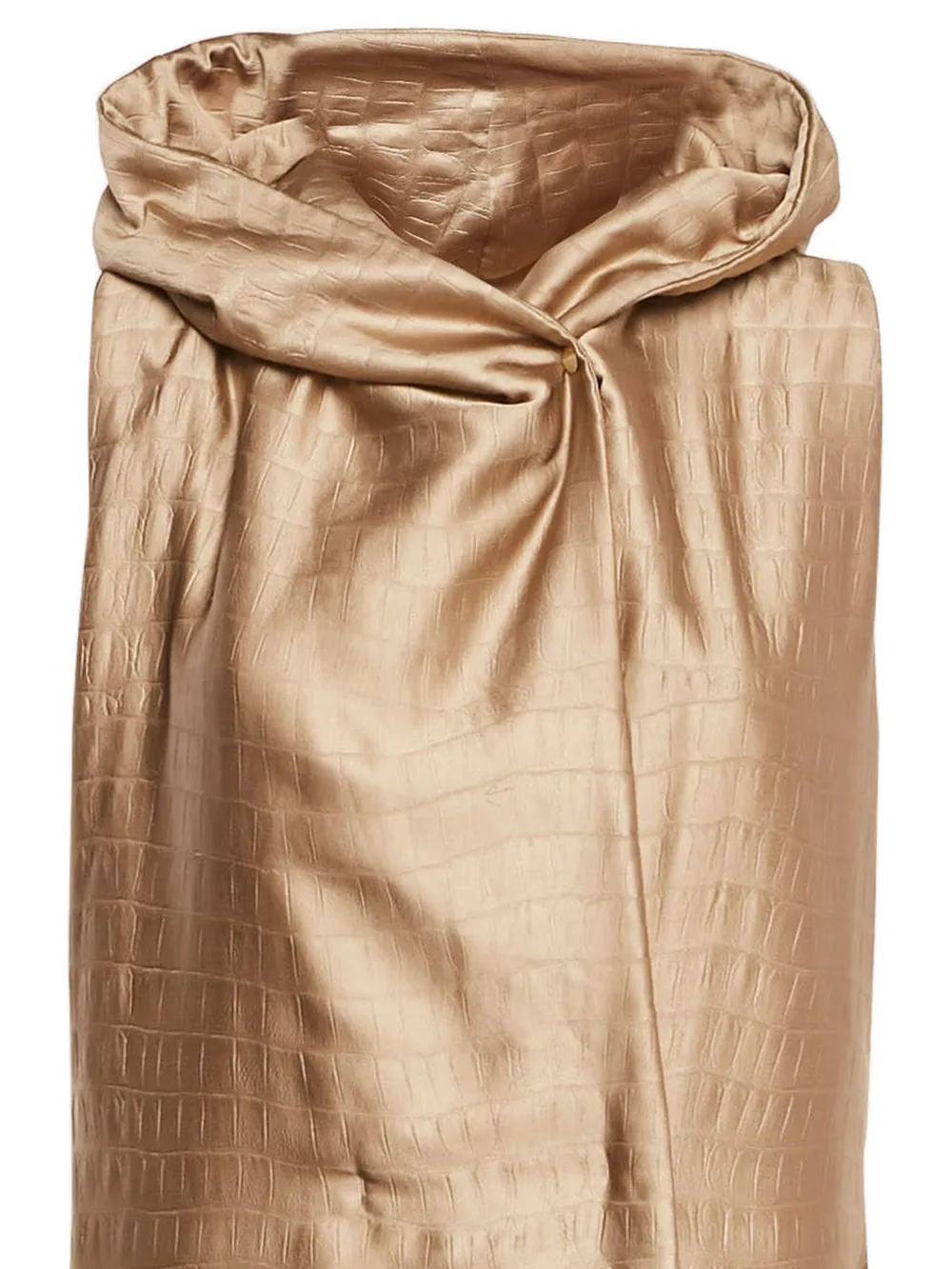 Max Mara pre-owned hooded crocodile-effect coat | Image 2