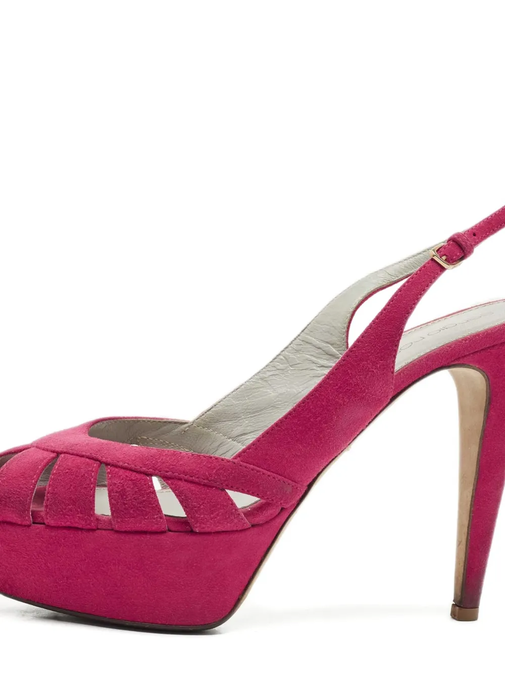 Sergio Rossi Vintage Slingback pumps met plateauzool - Roze