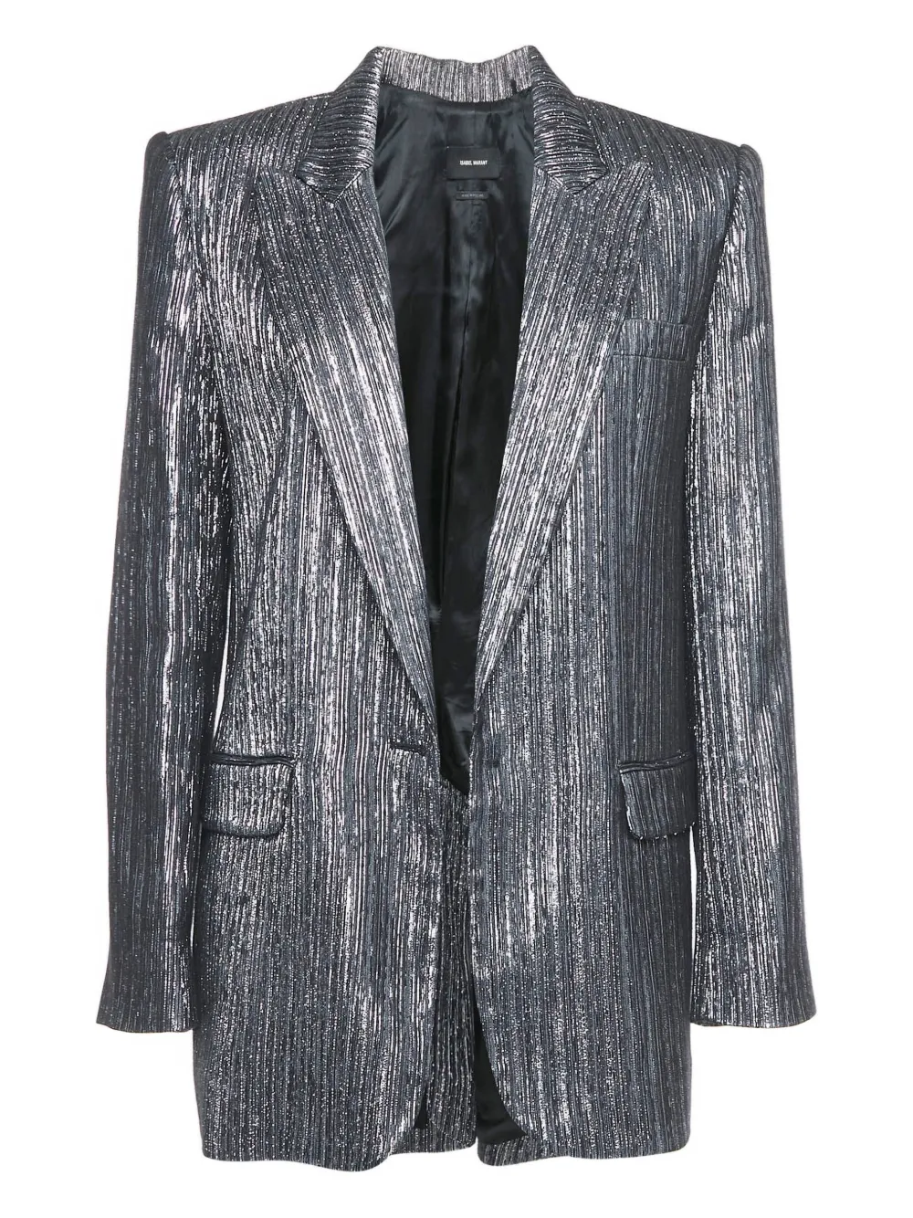 Isabel Marant Vintage Pre-Owned lamé-fabric blazer | Grey | Image 1