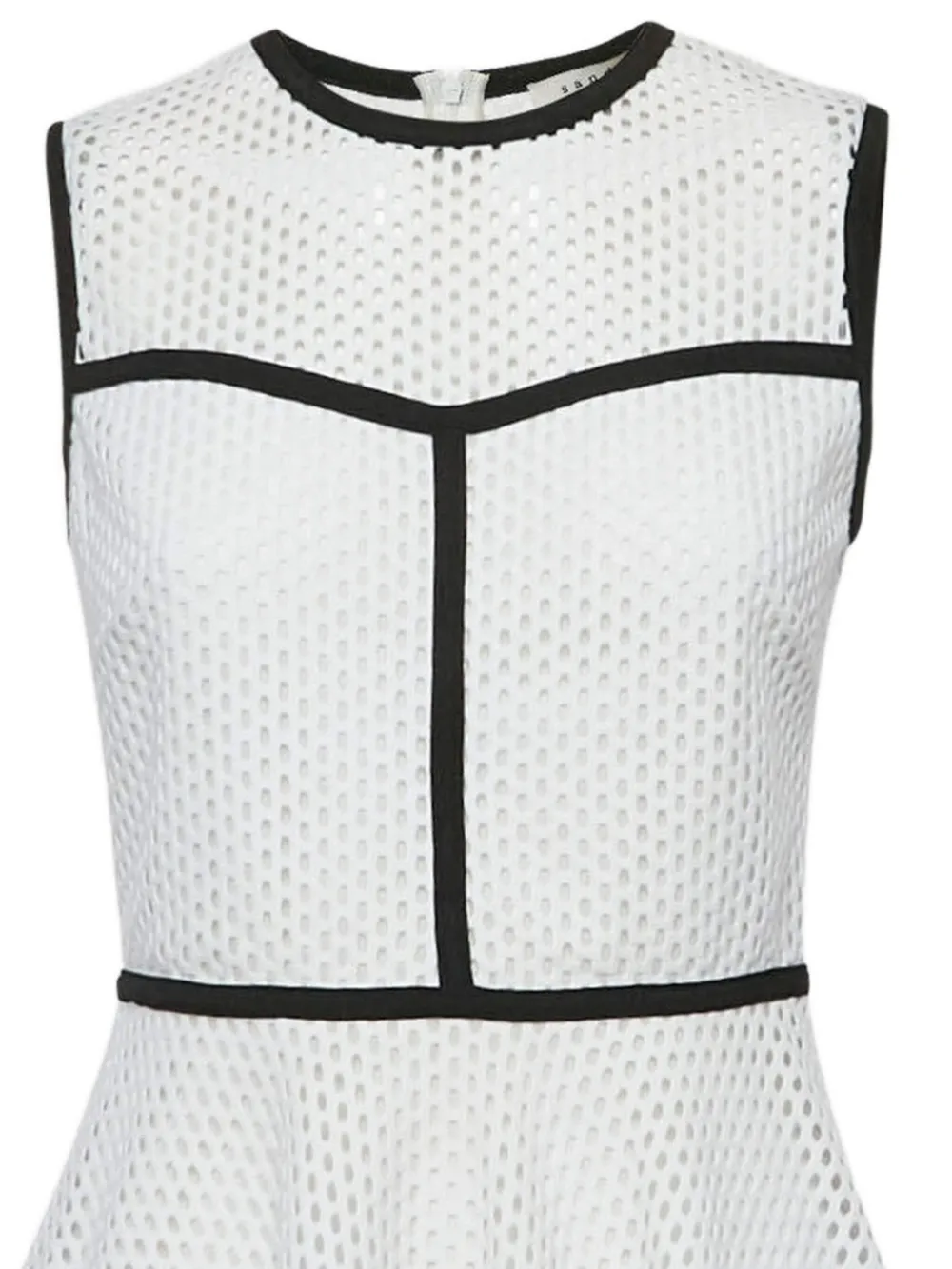 SANDRO Pre-owned mini-jurk met geperforeerd design - Wit
