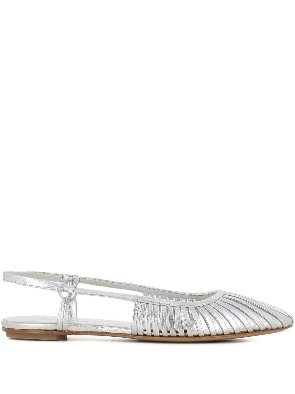 pleated slingback flats