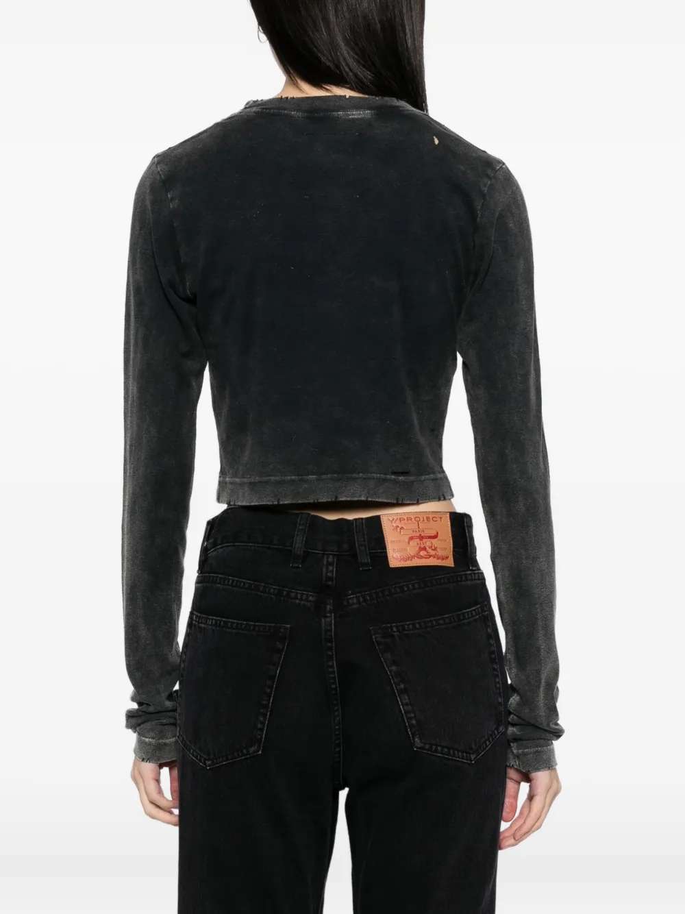 Maison MIHARA YASUHIRO T-shirt met geborduurd logo Zwart