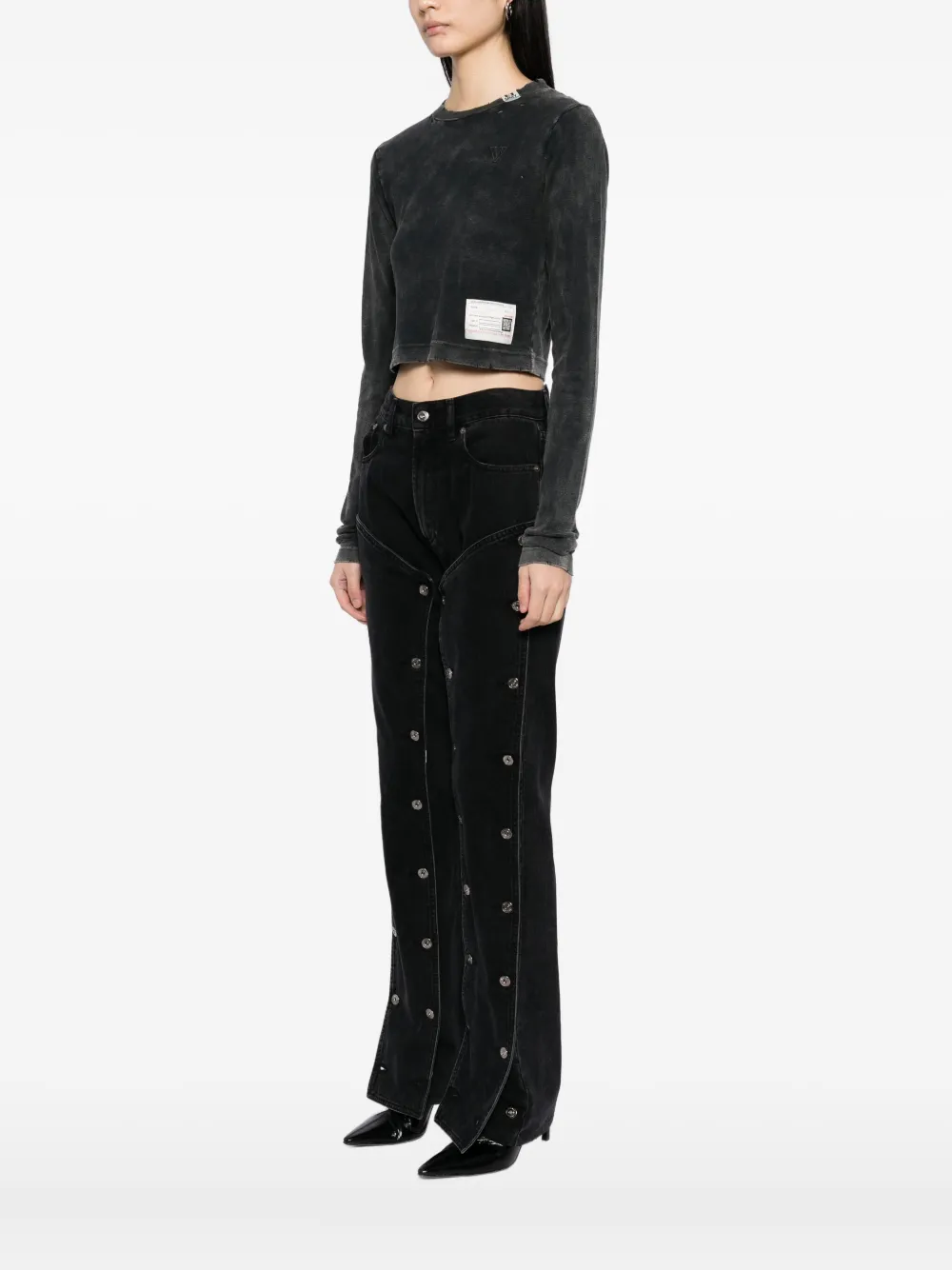 Miharayasuhiro Logo-embroidered T-shirt In Black