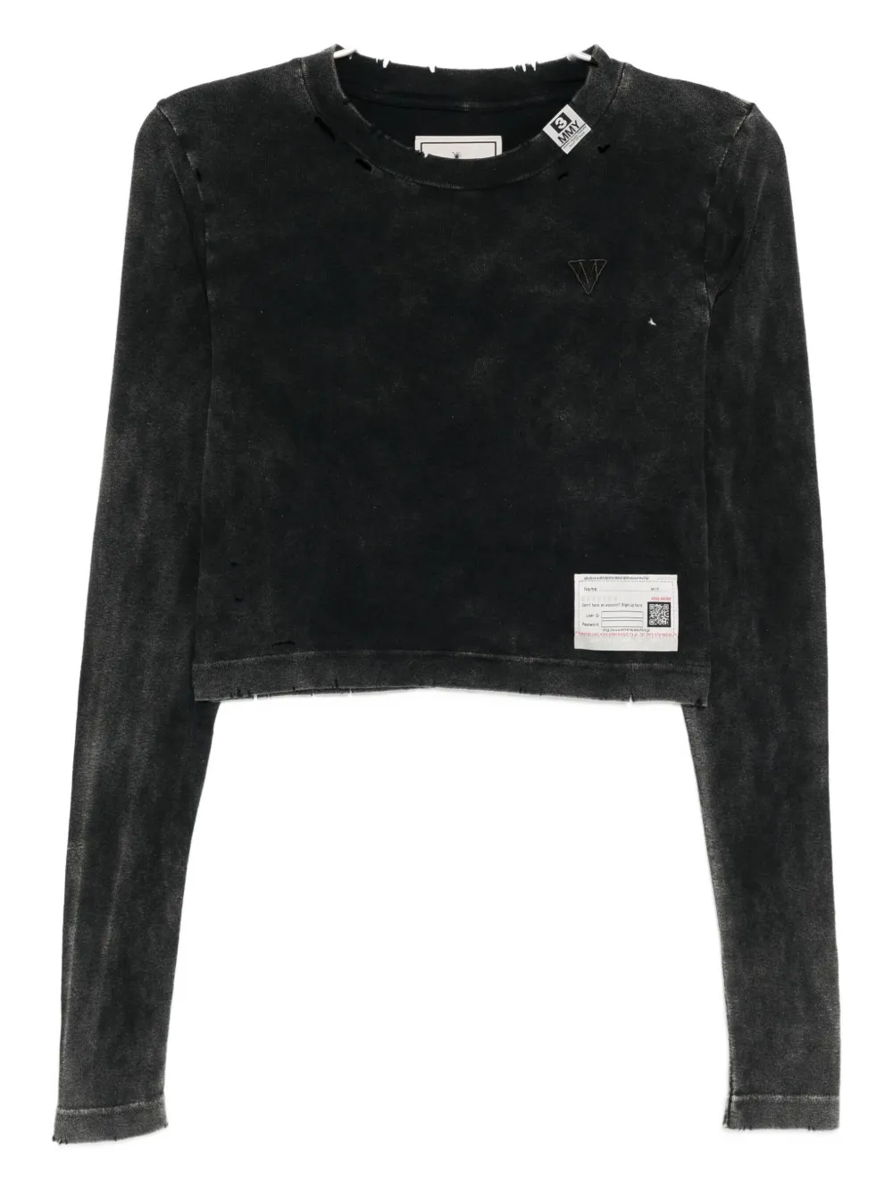 Miharayasuhiro Logo-embroidered T-shirt In Black