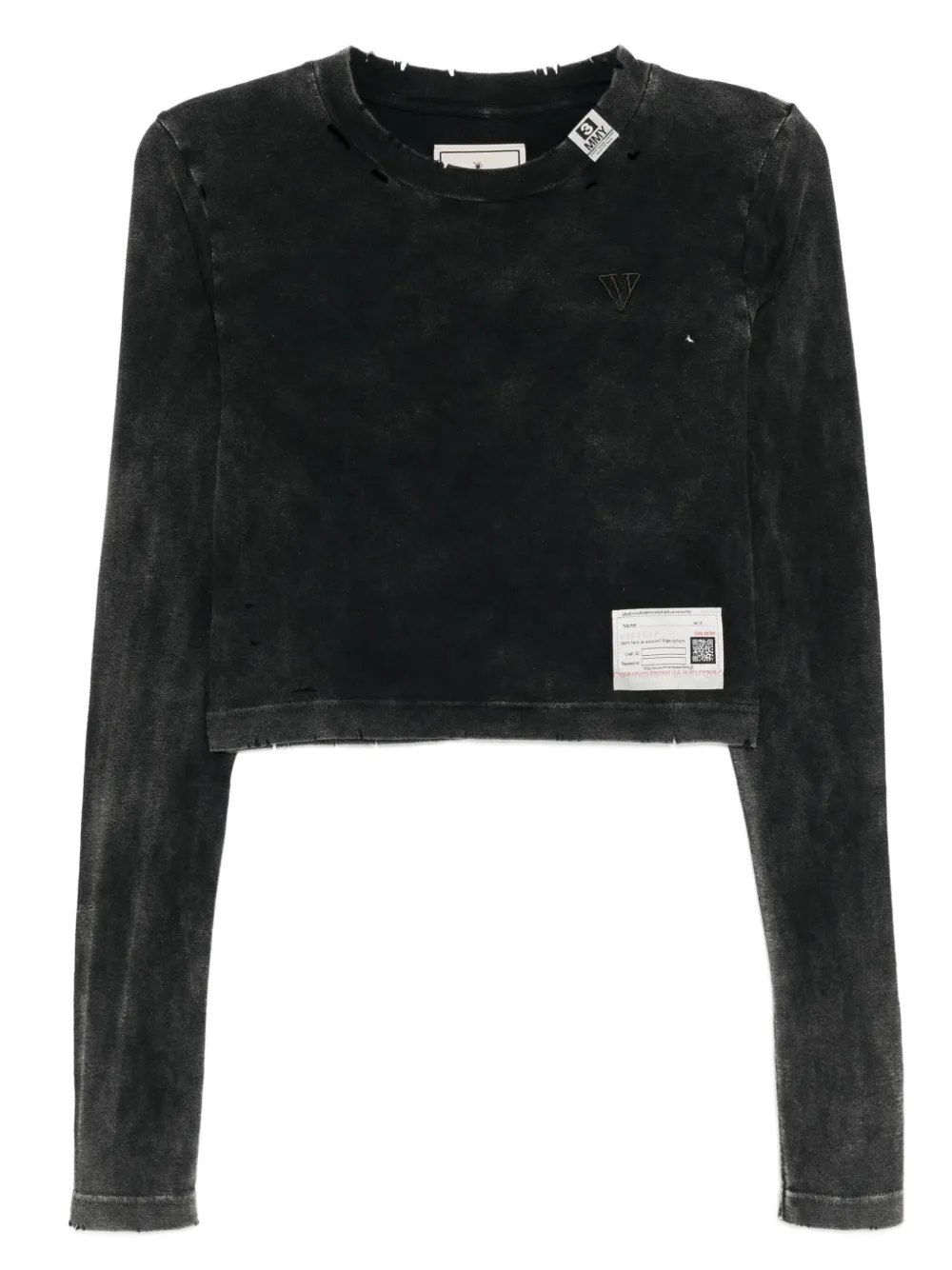 Maison MIHARA YASUHIRO T-shirt met geborduurd logo Zwart