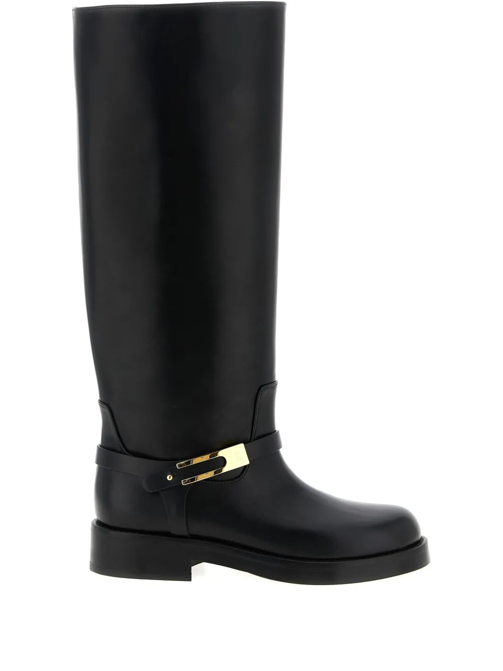 Elisabetta Franchi plaque strap boots Black