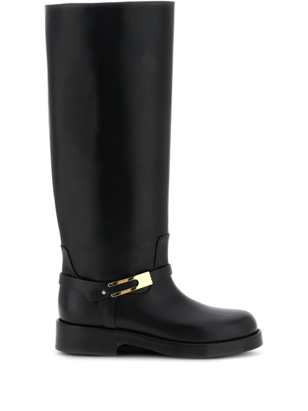 Elisabetta Franchi plaque strap boots Black