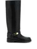 Elisabetta Franchi plaque strap boots - Black