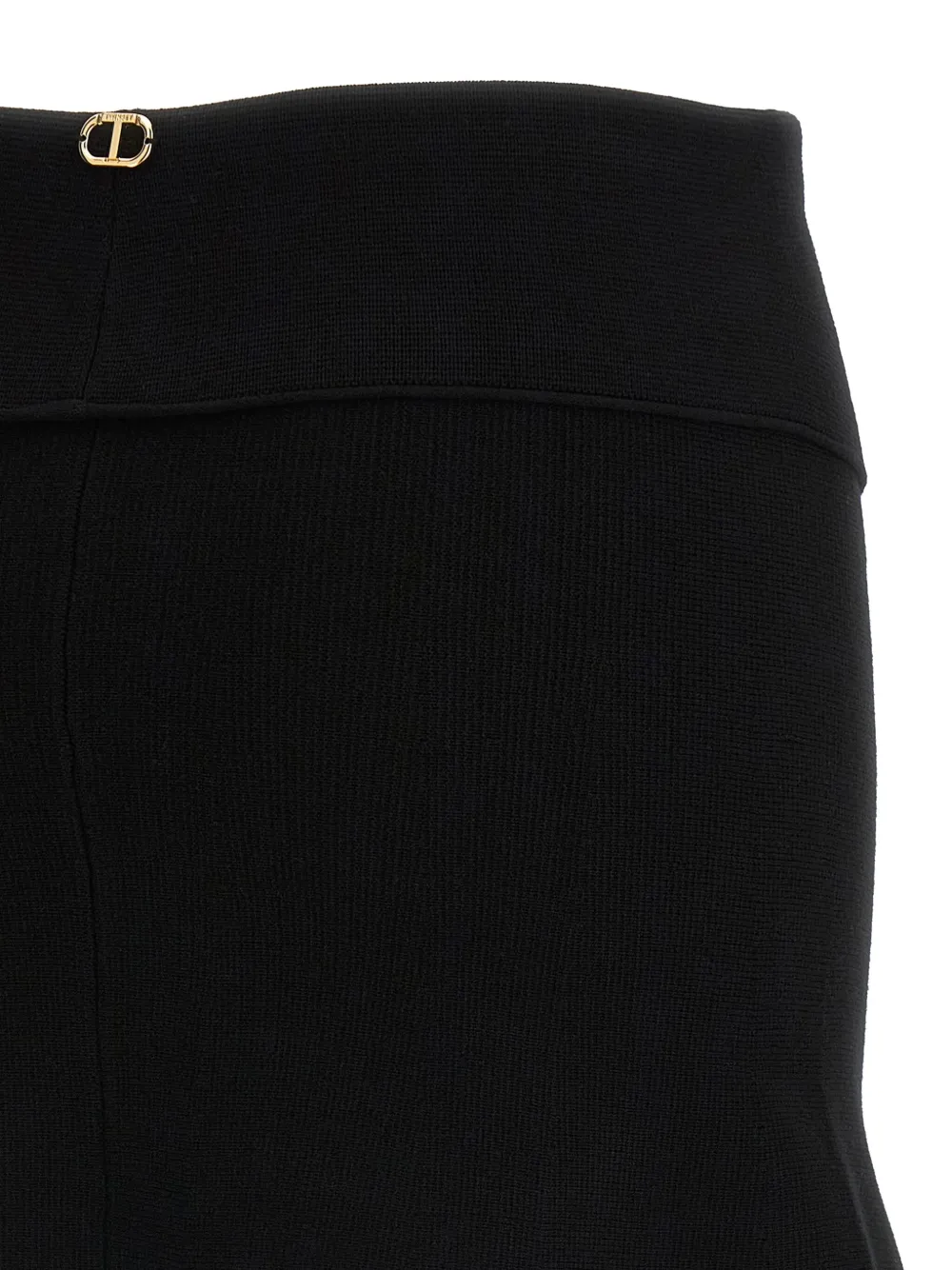 TWINSET Flared rok met omslag Zwart