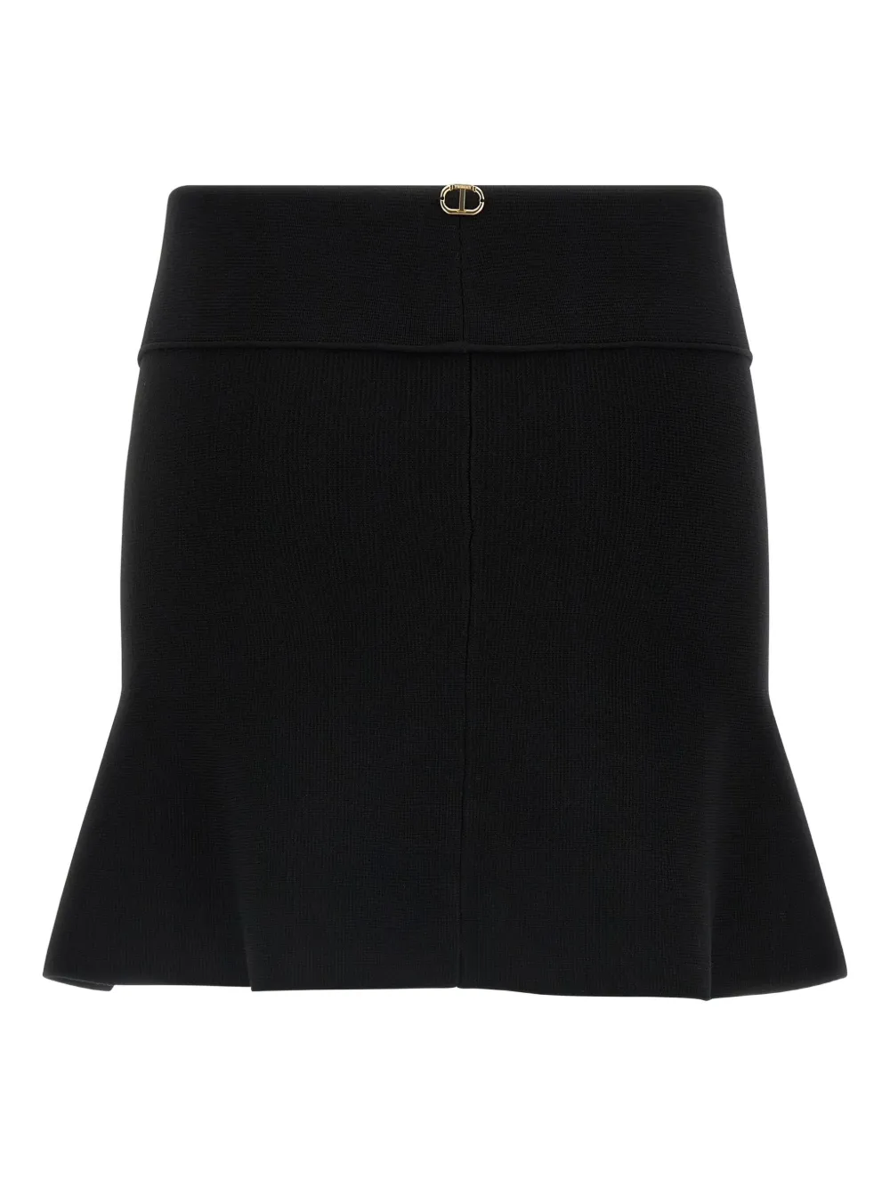 TWINSET folded-top flared skirt Zwart