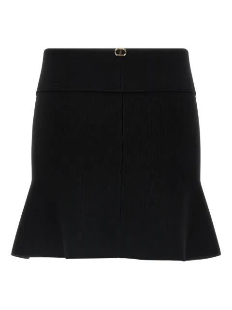 TWINSET folded-top flared skirt