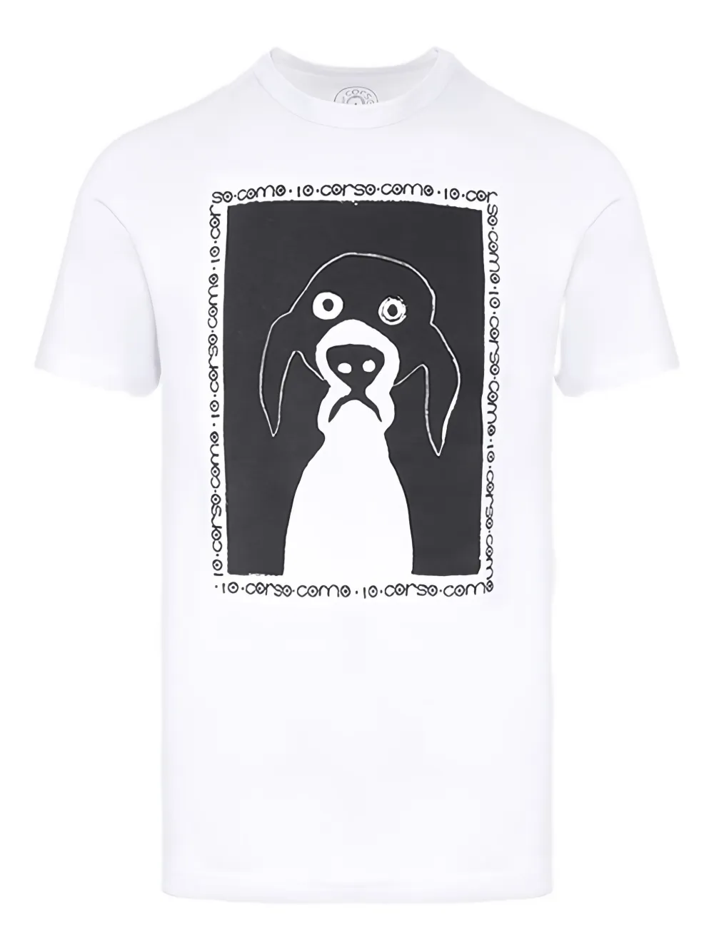 10 CORSO COMO dog-print crew-neck T-shirt Wit
