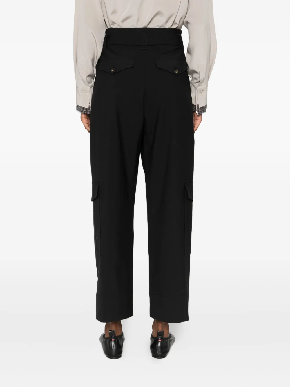 Brunello Cucinelli Cargo broek met ceintuur Zwart