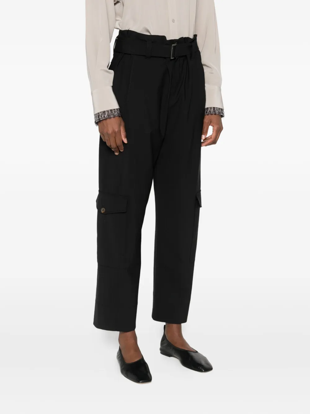 Brunello Cucinelli Cargo broek met ceintuur Zwart