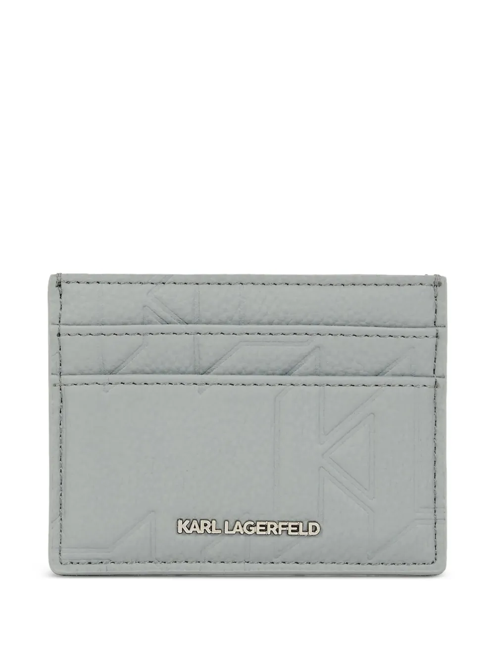 Karl Lagerfeld Pasjeshouder met logo-reliëf Grijs