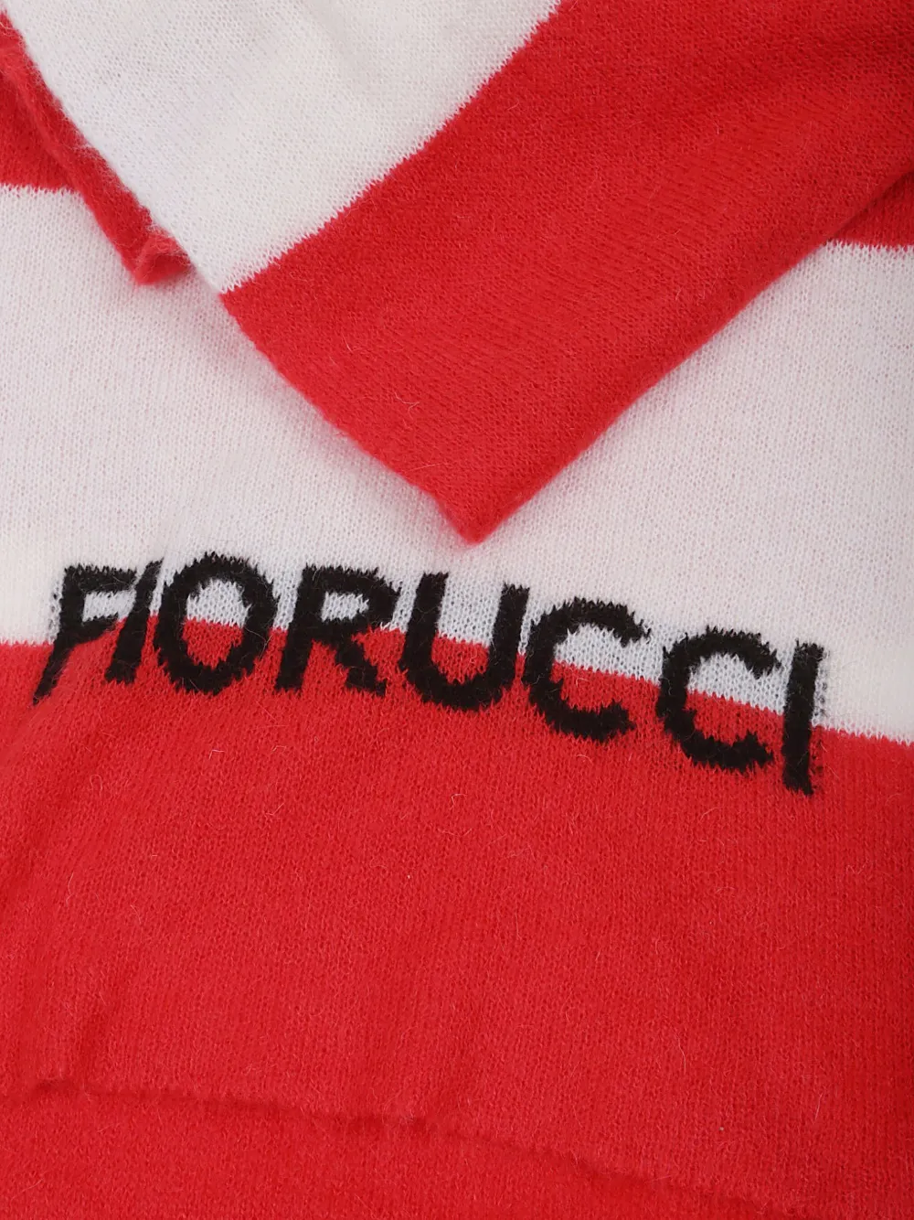 Fiorucci striped-pattern scarf Rood