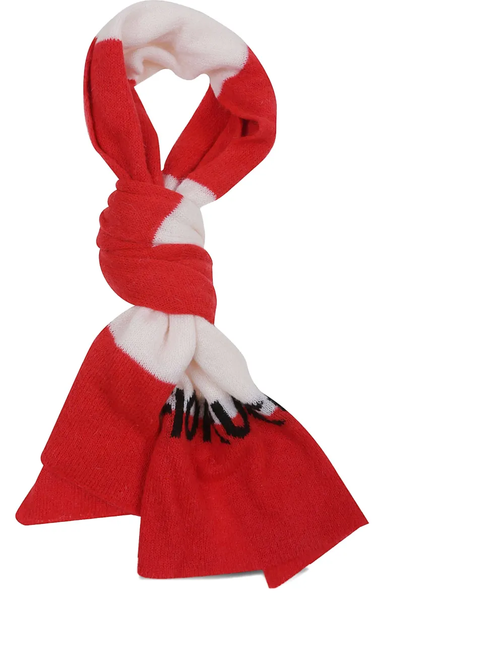 Fiorucci striped-pattern scarf Rood