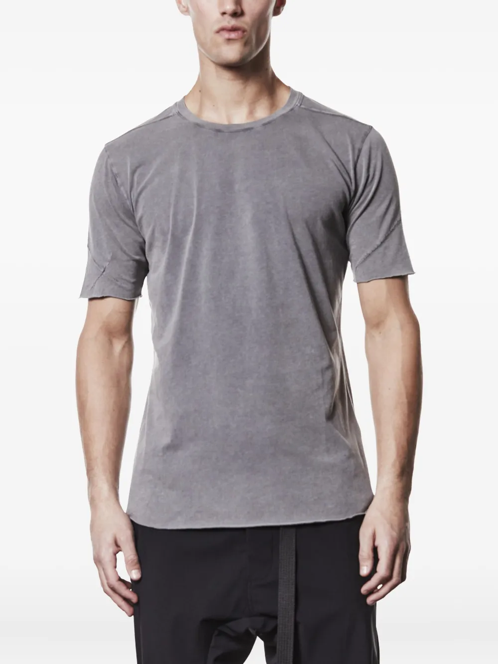 curved-seam cotton T-shirt