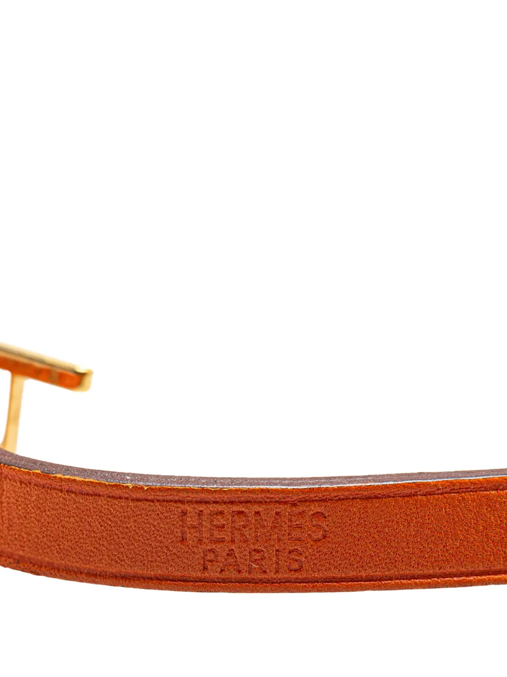 Pre-owned Hermes 2008 Swift Behapi Single Tour Bracelet Costume Bracelet In Gold