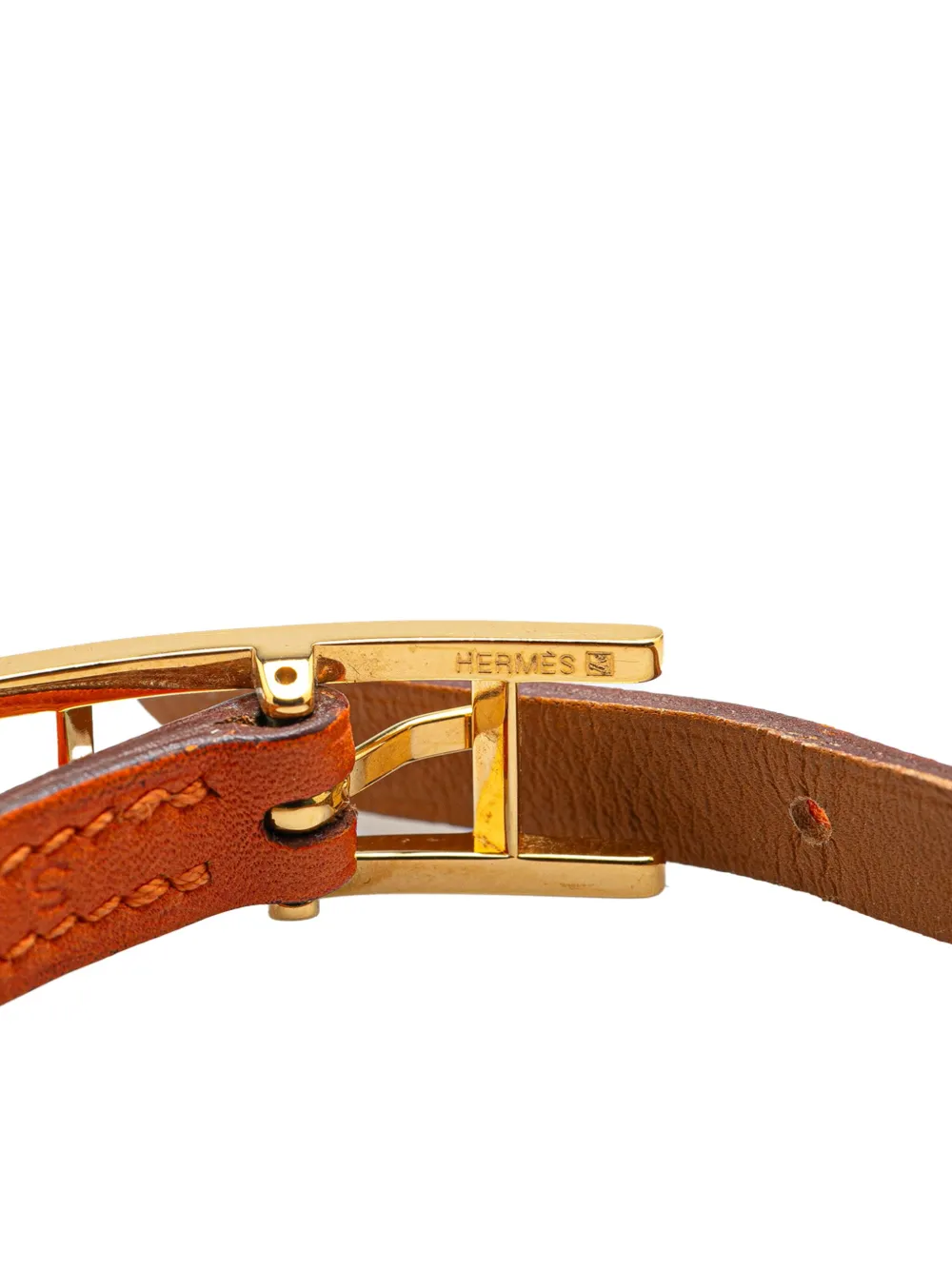 Pre-owned Hermes 2008 Swift Behapi Single Tour Bracelet Costume Bracelet In Gold