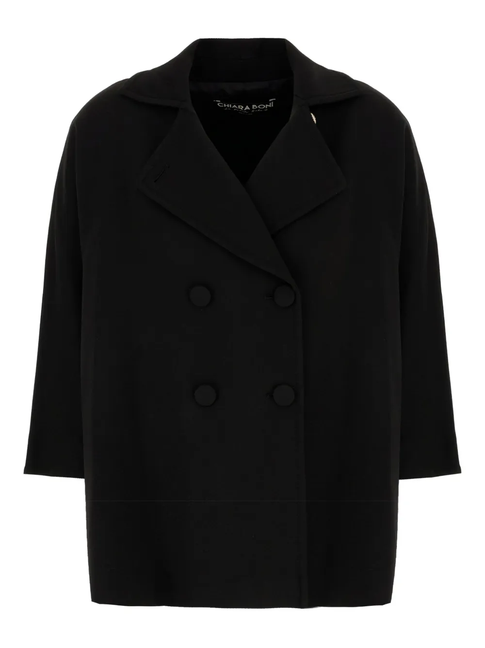 CHIARA BONI La Petite Robe double-breasted wool coat | Black | Image 1