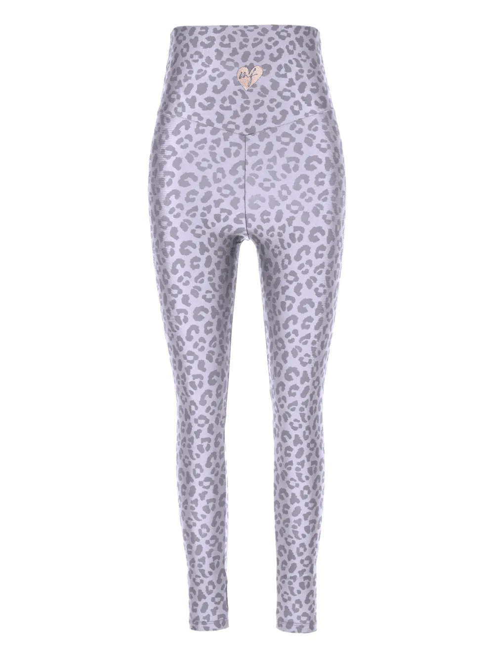 leopard-print embroidered-logo leggings