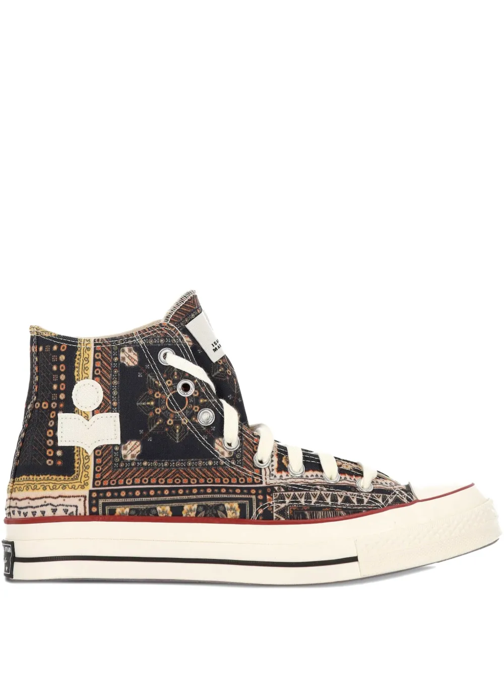 Converse patch-work high-top trainers Black