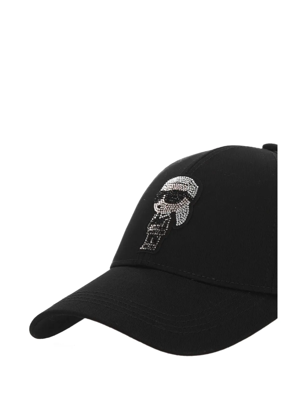 Karl Lagerfeld crystal-embellished baseball hat - Zwart