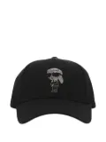 Karl Lagerfeld crystal-embellished baseball hat - Black
