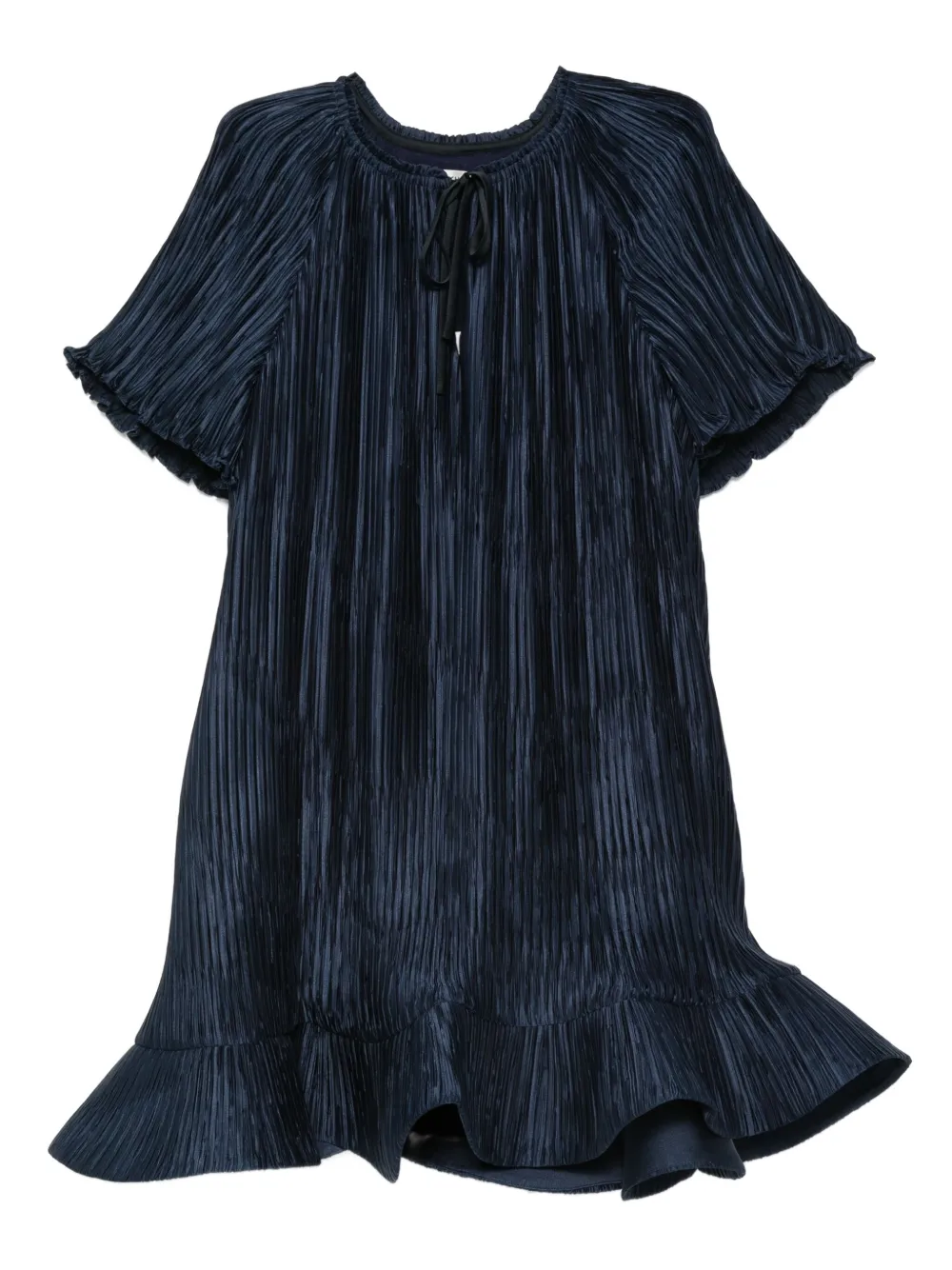 Simkhai plissé ruffled mini dress Blauw