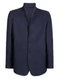 Sease mandarin-collar linen jacket - Blue