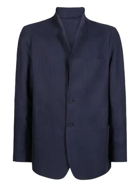 Sease mandarin-collar linen jacket