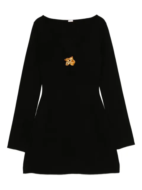 Cult Gaia flower-embellished long-sleeve mini dress