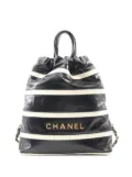 CHANEL Pre-Owned 2021-2025 Shiny Calfskin Chanel 22 Drawstring backpack - Black