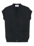 ALPHA STUDIO button-front sleeveless cardigan - Grey