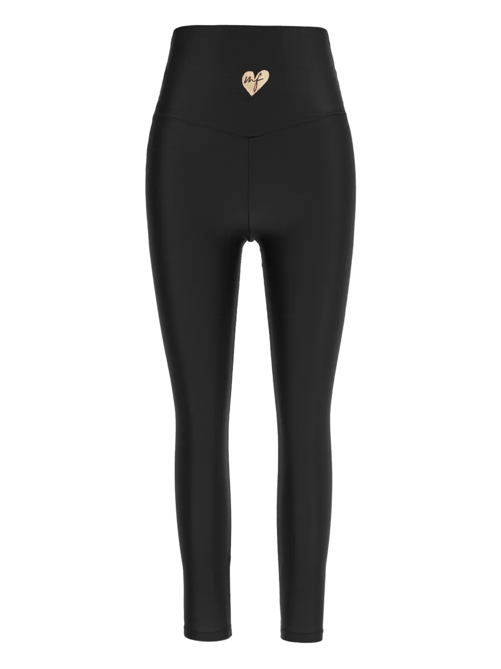 heart-embellished stretch leggings