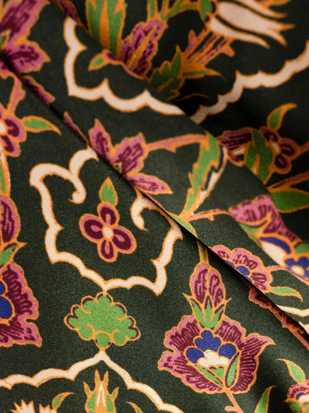 Pantamolle Floral-print Elastic-waist Trousers In Green