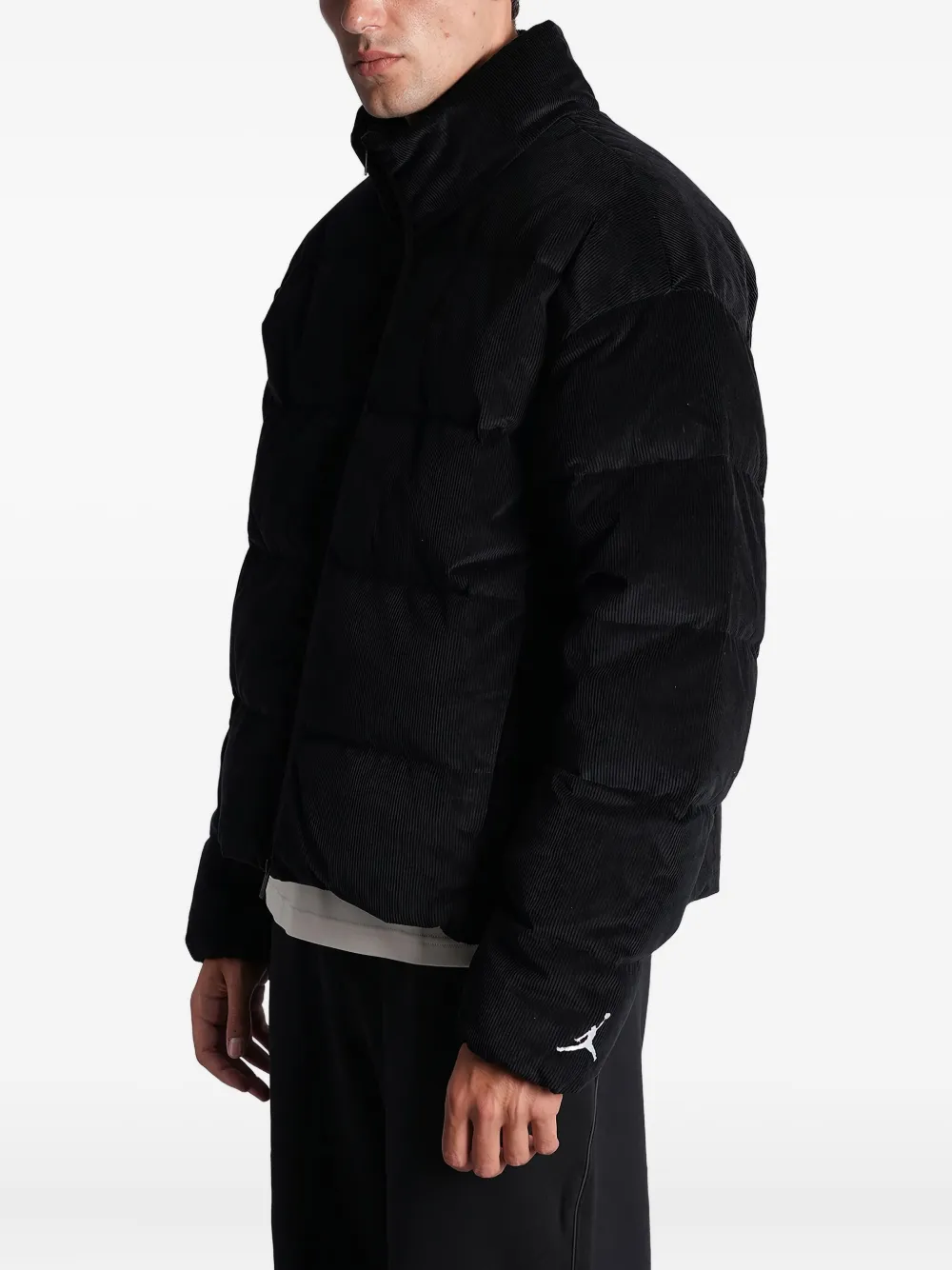 Nike Ribfluwelen jack Zwart